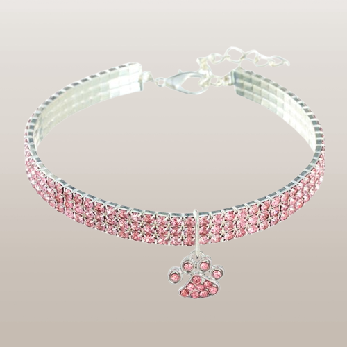 PETS&CLEAN Pet Collar With Diamonds