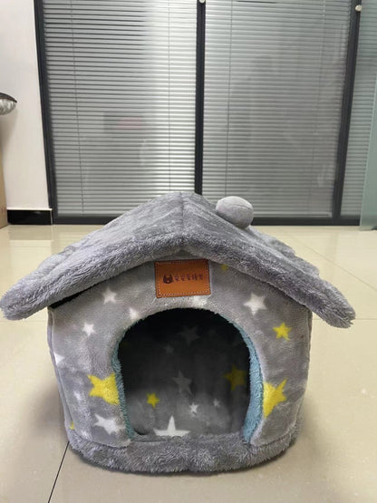 PETS&CLEAN Cat and Dog Bed  Sleep Enclosed Cave