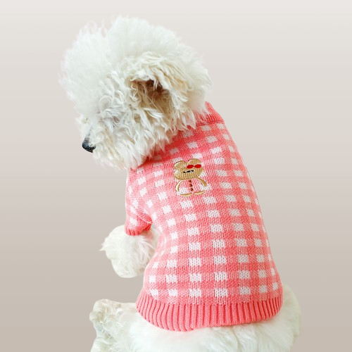 PETS&CLEAN Bowknot Dog Clothes Costume Hollow Knit Sweater