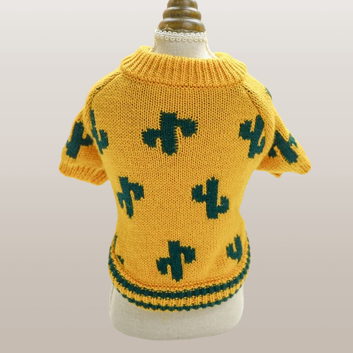 PETS&CLEAN Bowknot Dog Clothes Costume Hollow Knit Sweater