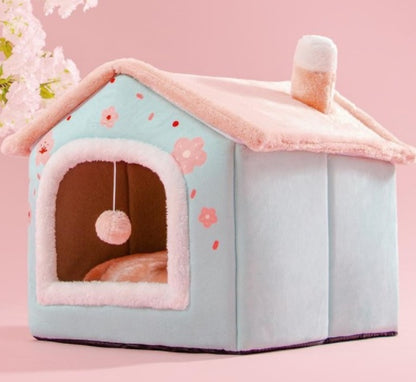 PETS&CLEAN Cat and Dog Bed  Sleep Enclosed Cave